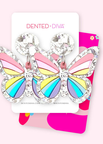 "Heather" Easter Butterfly - Dangle - Dented Diva