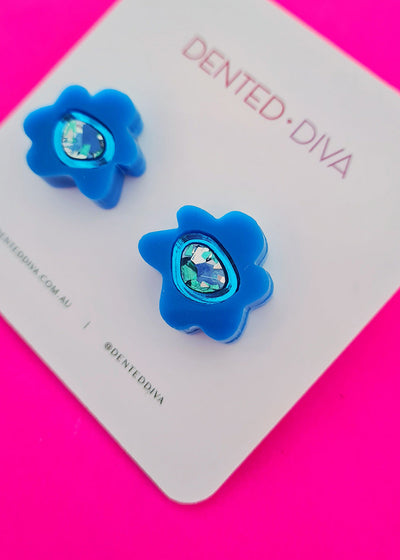 Funky Flower - Small Statement Stud - Dented Diva