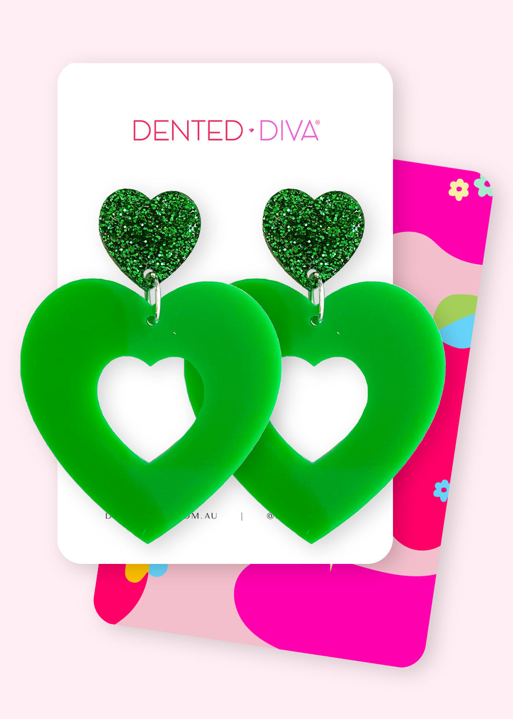 Happy Heart- Dangle - Dented Diva