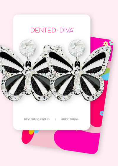 "Heather" Butterfly - Dangle - Dented Diva