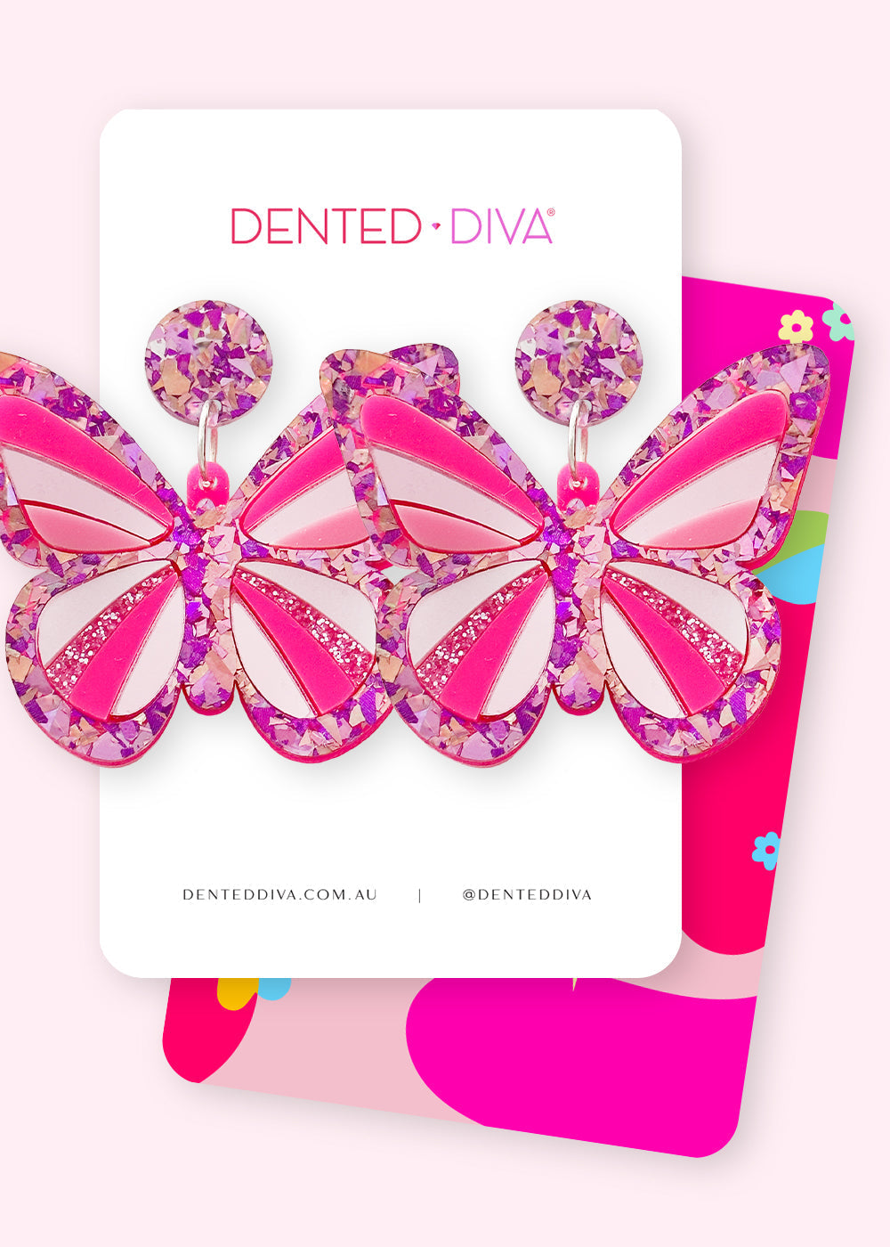 "Heather" Butterfly - Dangle - Dented Diva