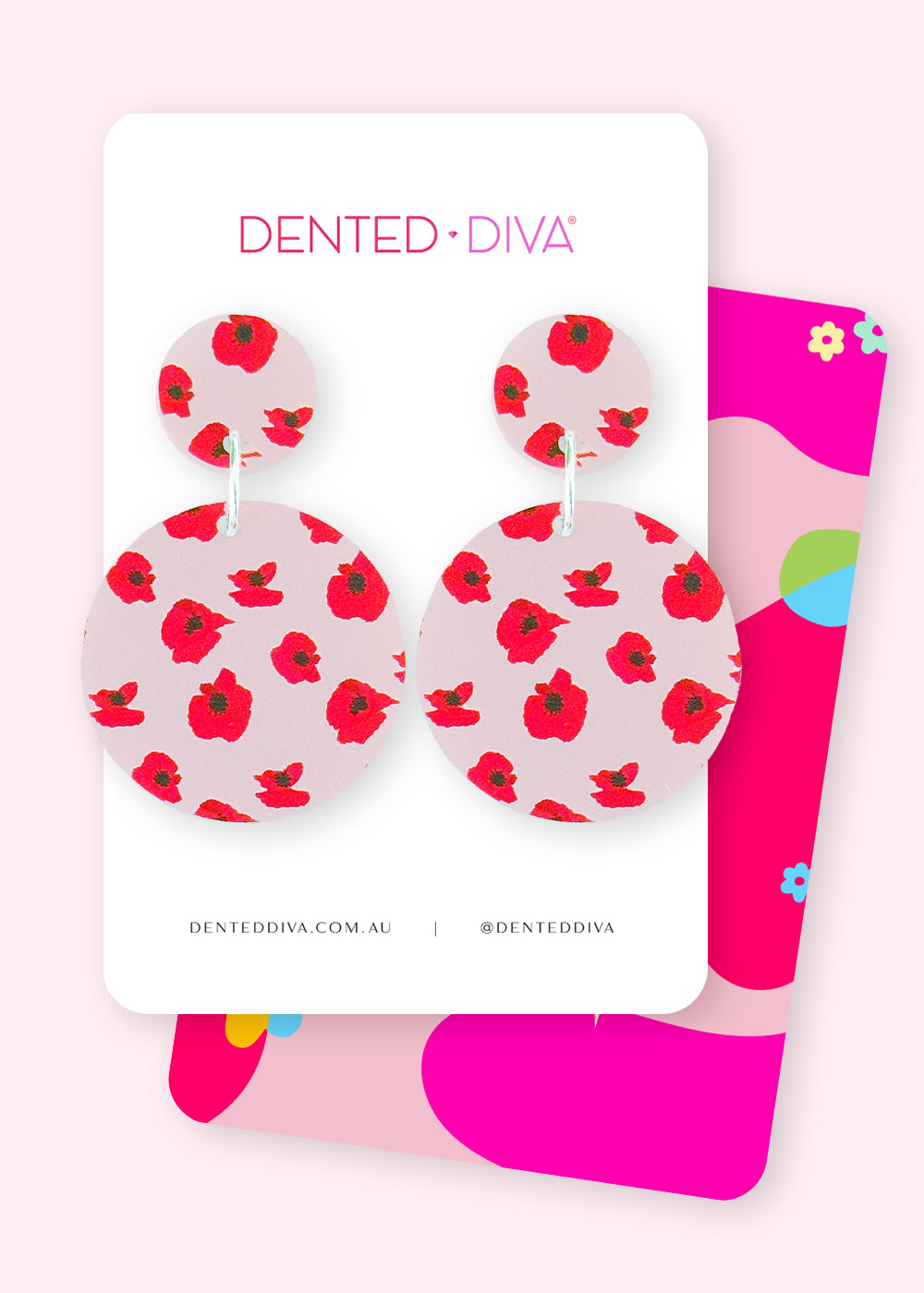 Poppy Fields Print- SAPPER Dangle - Dented Diva