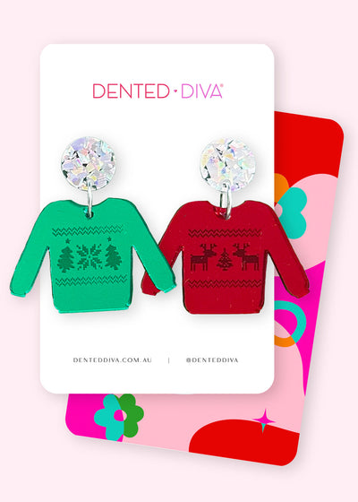 Ugly Christmas Sweater - Dangle PRE ORDER - Dented Diva